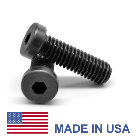 0.38-16 x 1.25 Coarse Thread Socket Low Head Cap Screw, USA Alloy Steel Plain - No Plating - 100 Piece