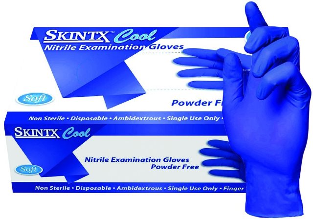 CB2-50005 2000 Piece Nitirle Medical Grade Examination Powder Free Gloves, Cool Blue - Small - 200 Per Box