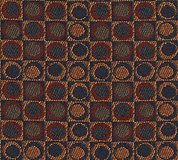 Dominos 1006 Contempory Abstract Design Fabric, Redwood