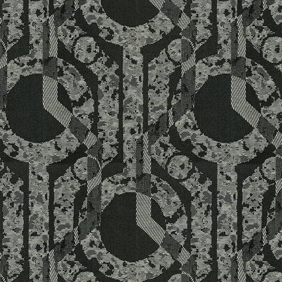 Picture of Crypton Centerstage 9009 Contemporary Contract Woven Jacquard Fabric&#44; Black Tie