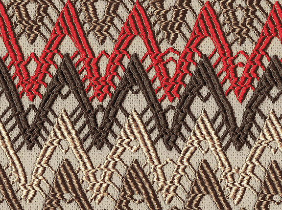 41 Contemporary Woven Jacquard Fabric - Coral