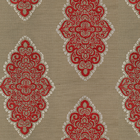 14 Medallion Design Woven Jacquard Fabric - Primrose