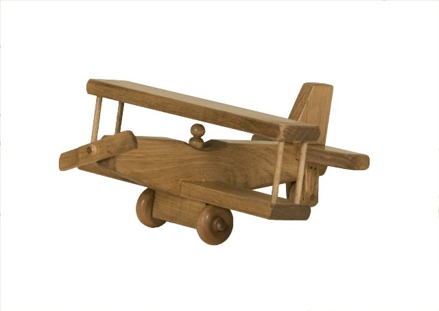 Picture of Lapps Toys & Furniture 101 H Wooden Airplane Toy, Large - Harvest