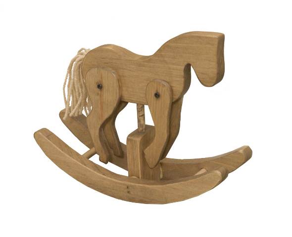 Picture of Lapps Toys & Furniture 130 H Wooden Clakity Horse Toy&#44; Harvest