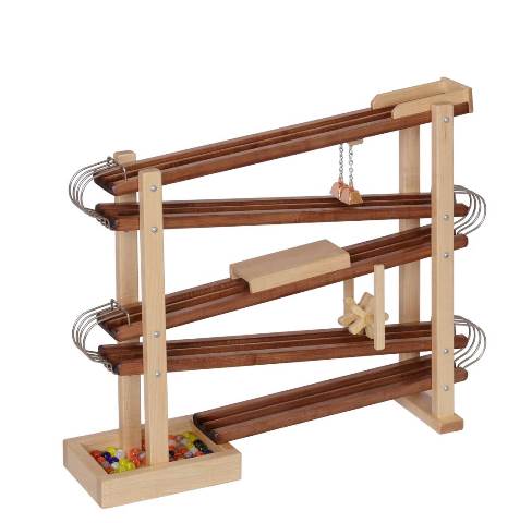 Picture of Lapps Toys & Furniture 169 WM Wooden Marble Flyer, Walnut & Maple