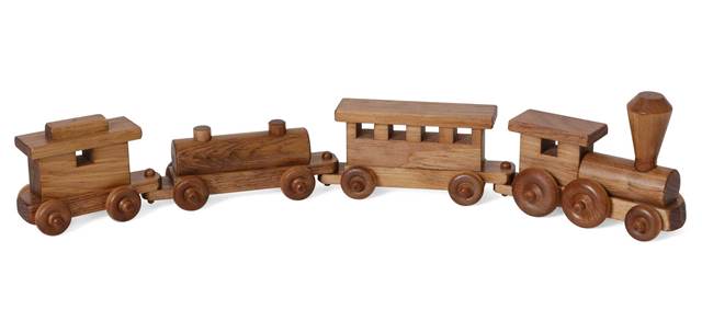 Picture of Lapps Toys & Furniture 197 H Wooden Train Toy, Harvest