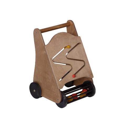 Picture of Lapps Toys & Furniture 202 Wooden Walker Toy with Black Wheels, Harvest