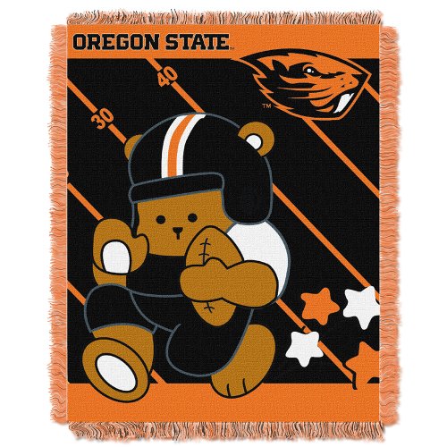 Picture of LHM NCAA Oregon State Beavers Fullback Woven Jacquard Baby Throw Blanket&#44; 36 x 46 in.