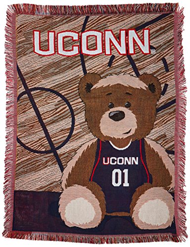 Picture of LHM NCAA Connecticut Huskies Fullback Woven Jacquard Baby Throw Blanket&#44; 36 x 46 in.
