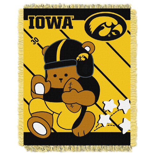 Picture of LHM NCAA Iowa Hawkeyes Fullback Woven Jacquard Baby Throw Blanket&#44; 36 x 46 in.