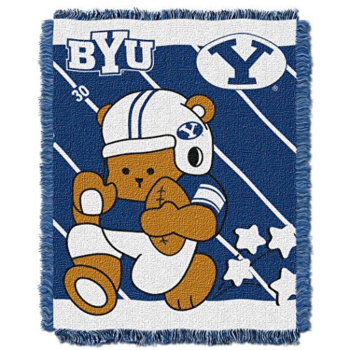 Picture of LHM NCAA BYU Cougars Fullback Woven Jacquard Baby Throw Blanket&#44; 36 x 46 in.