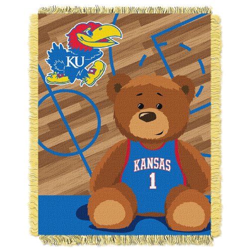 Picture of LHM NCAA Kansas Jayhawks Fullback Woven Jacquard Baby Throw Blanket&#44; 36 x 46 in.