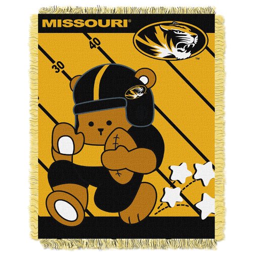Picture of LHM NCAA Missouri Tigers Fullback Woven Jacquard Baby Throw Blanket&#44; 36 x 46 in.