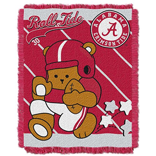 Picture of LHM NCAA Alabama Crimson Tide Fullback Woven Jacquard Baby Throw Blanket&#44; 36 x 46 in.