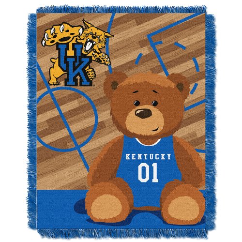 Picture of LHM NCAA Kentucky Wildcats Fullback Woven Jacquard Baby Throw Blanket&#44; 36 x 46 in.