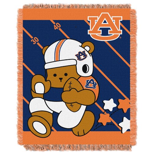 Picture of LHM NCAA Auburn Tigers Fullback Woven Jacquard Baby Throw Blanket&#44; 36 x 46 in.