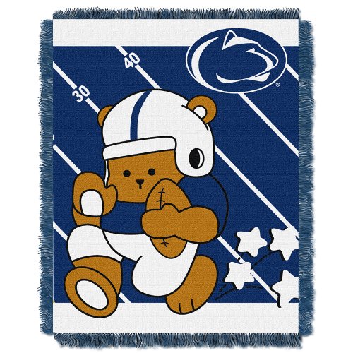 Picture of LHM NCAA Penn State Nittany Lions Fullback Woven Jacquard Baby Throw Blanket&#44; 36 x 46 in.