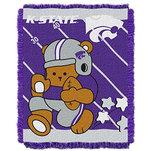 Picture of LHM NCAA Kansas State Wildcats Fullback Woven Jacquard Baby Throw Blanket&#44; 36 x 46 in.