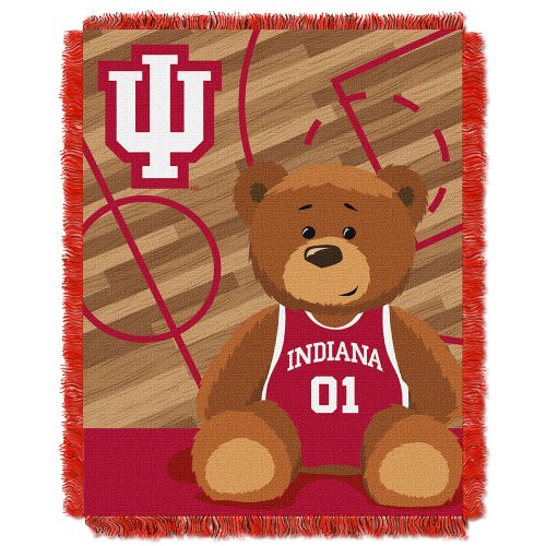 Picture of LHM NCAA Indiana Hoosiers Fullback Woven Jacquard Baby Throw Blanket&#44; 36 x 46 in.