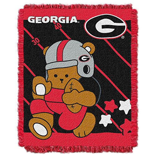 Picture of LHM NCAA Georgia Bulldogs Fullback Woven Jacquard Baby Throw Blanket&#44; 36 x 46 in.