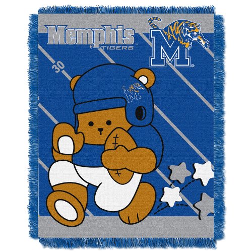 Picture of LHM NCAA Memphis Tigers Fullback Woven Jacquard Baby Throw Blanket&#44; 36 x 46 in.