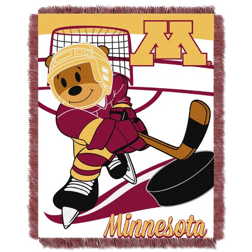 Picture of LHM NCAA Minnesota Golden Gophers Fullback Woven Jacquard Baby Throw Blanket&#44; 36 x 46 in.