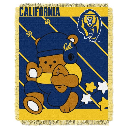Picture of LHM NCAA California Golden Bears Fullback Woven Jacquard Baby Throw Blanket&#44; 36 x 46 in.