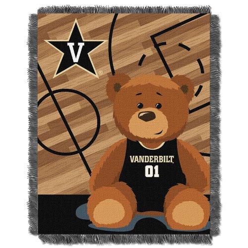 Picture of LHM NCAA Vanderbilt Commodores Fullback Woven Jacquard Baby Throw Blanket&#44; 36 x 46 in.