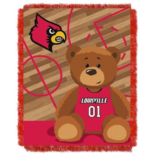 Picture of LHM NCAA Louisville Cardinal Fullback Woven Jacquard Baby Throw Blanket&#44; 36 x 46 in.