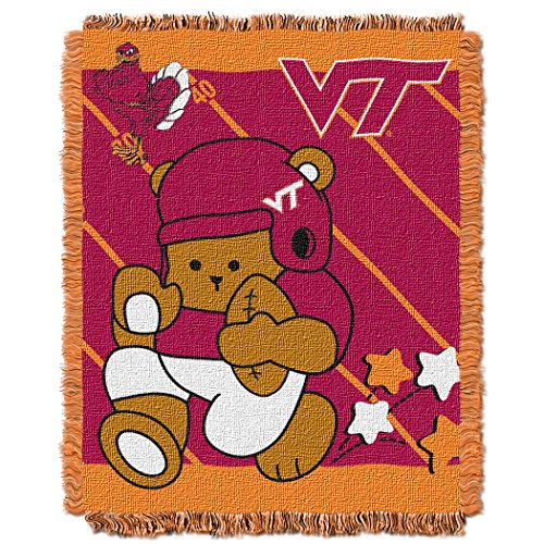 Picture of LHM NCAA Virginia Tech Hokies Fullback Woven Jacquard Baby Throw Blanket&#44; 36 x 46 in.