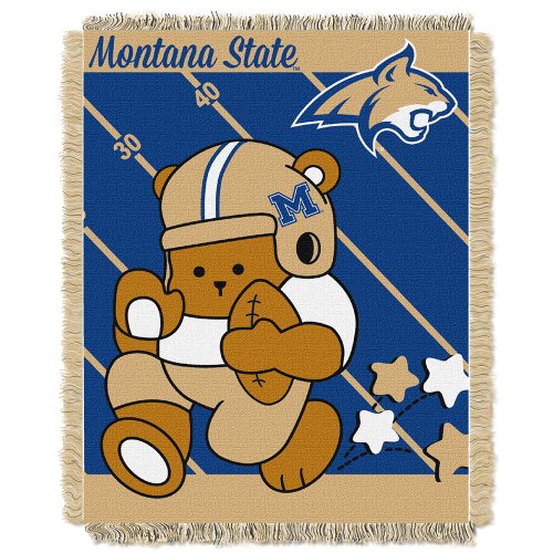 Picture of LHM NCAA Montana State Bobcats Fullback Woven Jacquard Baby Throw Blanket&#44; 36 x 46 in.