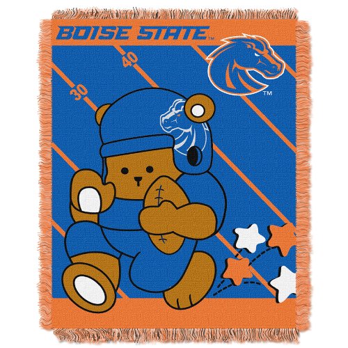 Picture of LHM NCAA Boise State Broncos Fullback Woven Jacquard Baby Throw Blanket&#44; 36 x 46 in.