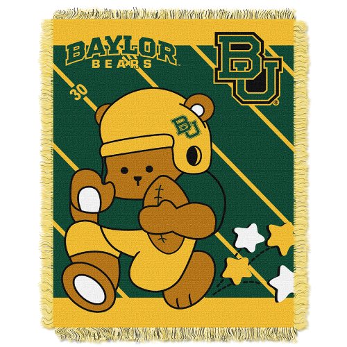 Picture of LHM NCAA Baylor Bears Fullback Woven Jacquard Baby Throw Blanket&#44; 36 x 46 in.