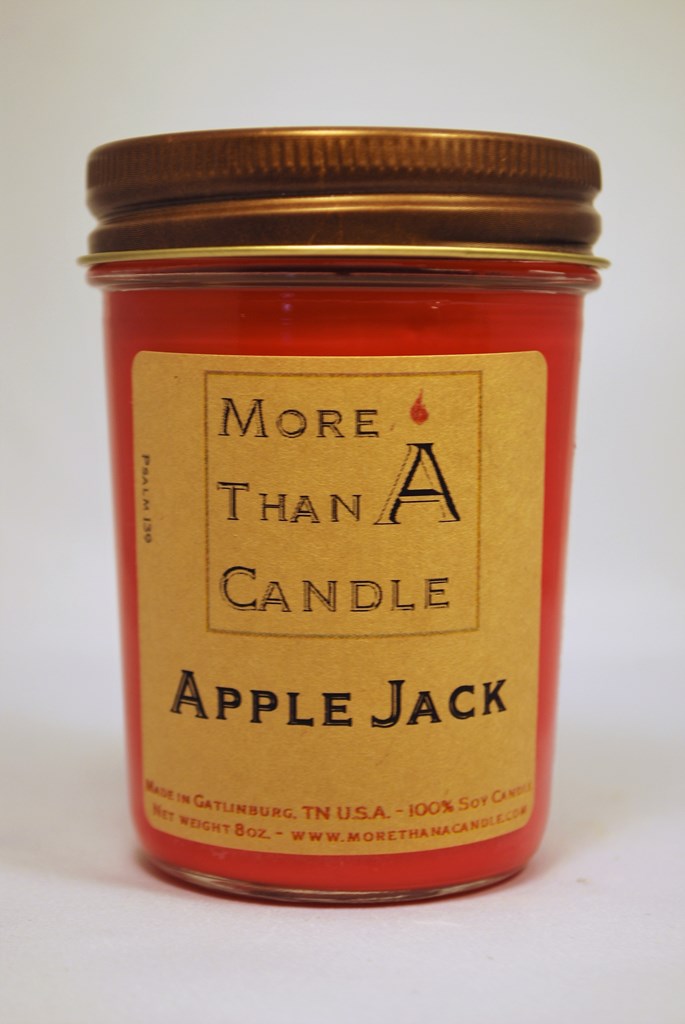 8 oz Jelly Jar Soy Candle Apple Jack