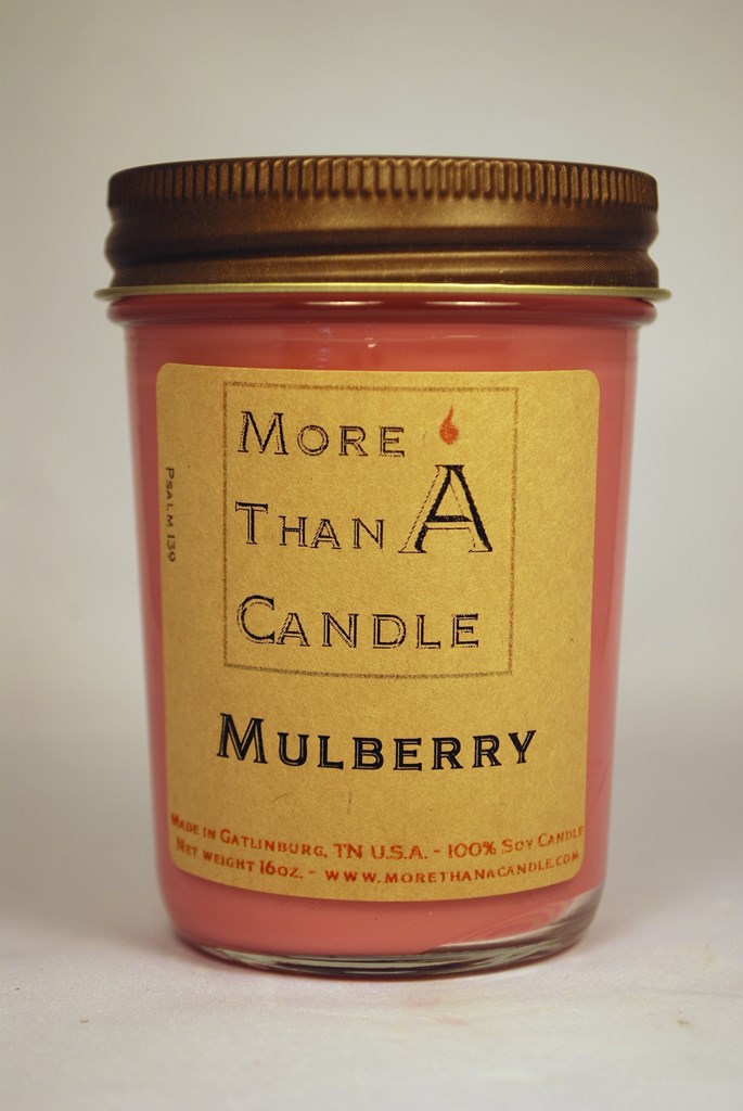 8 oz Jelly Jar Soy Candle, Mulberry