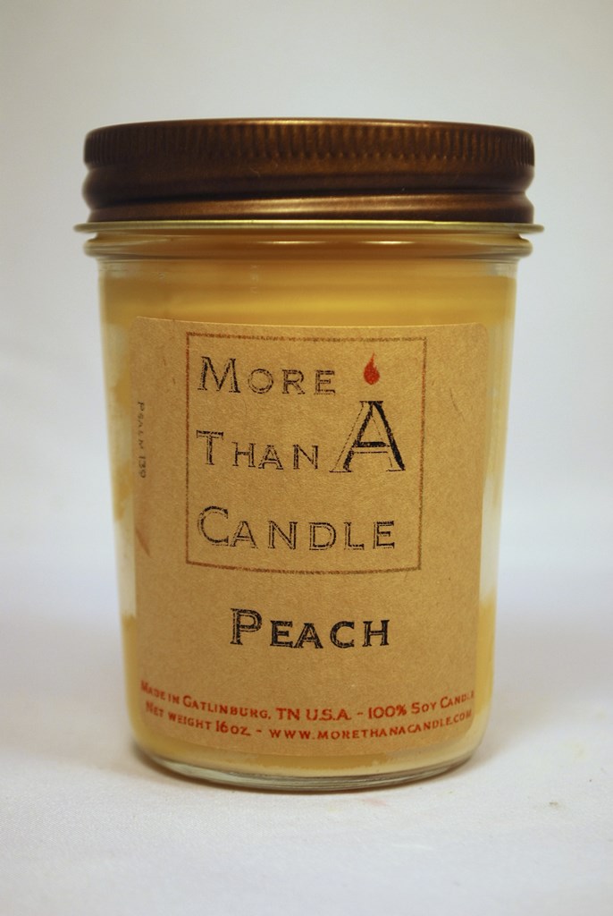 8 oz Jelly Jar Soy Candle, Peach