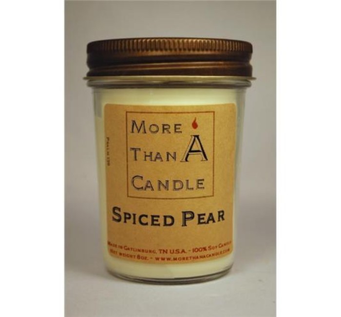 SPP8J 8 oz Jelly Jar Soy Candle, Spiced Pear