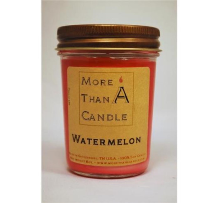 8 oz Jelly Jar Soy Candle, Watermelon