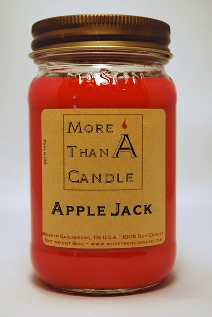 16 oz Mason Jar Soy Candle Apple Jack