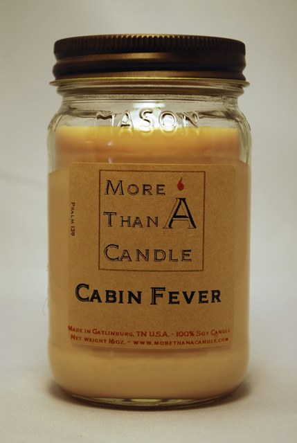 16 oz Mason Jar Soy Candle Cabin Fever