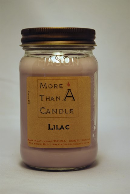 16 oz Mason Jar Soy Candle, Lilac