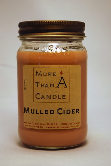 16 oz Mason Jar Soy Candle, Mulled Cider