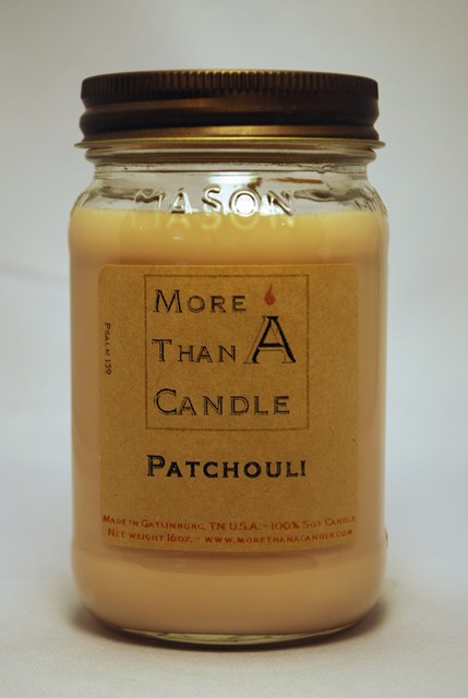 16 oz Mason Jar Soy Candle, Patchouli