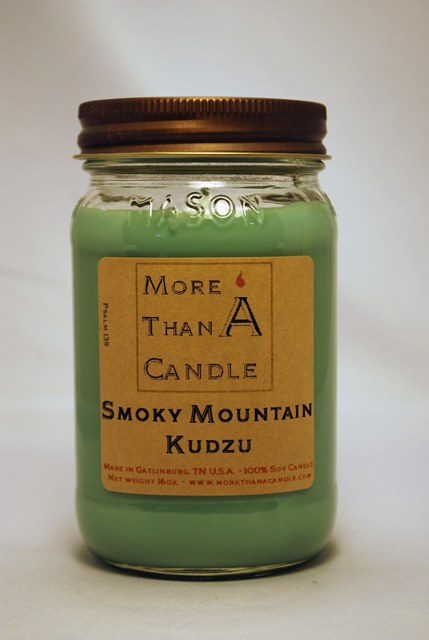 16 oz Mason Jar Soy Candle, Smoky Mountain Kudzu