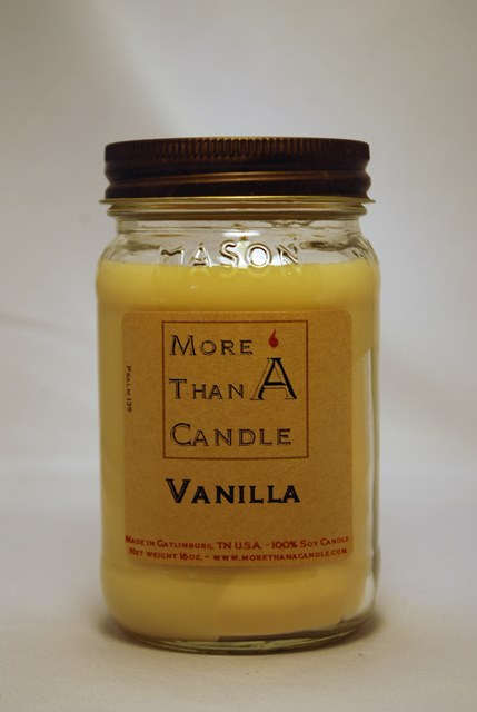 Vanilla 16 oz Mason Jar Soy Candle