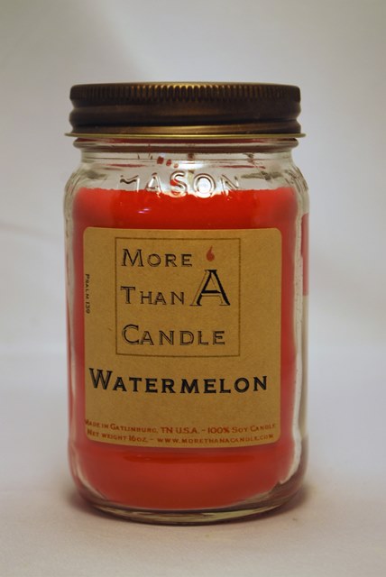 16 oz Mason Jar Soy Candle, Watermelon
