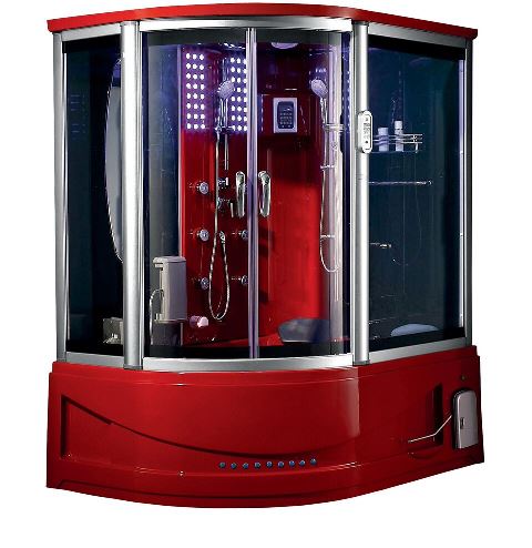 304 Siena Steam Shower Massage Bathtub - Red