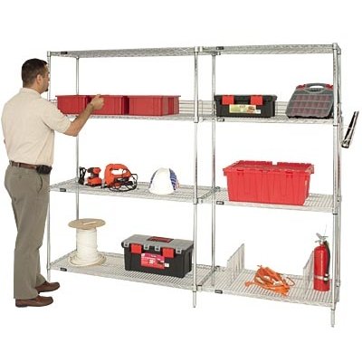 111480 Chrome Wire Shelving Starter Kit - 60 x 14 86 in., Model No. WR86-1460C
