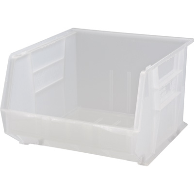 Quantum Food Service QUS964MOBCL Hulk Mobile Stack Shelf Container - 23 7/8 x 16 1/2, Clear