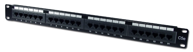 24 Port Shielded CAT5 & RJ45 110 Block Patch Panel